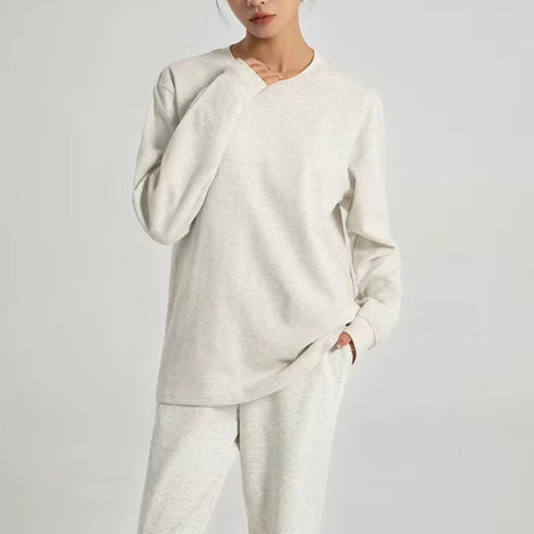 Women's Heavyweight Relaxed Crew Neck Long Sleeve T-Shirt